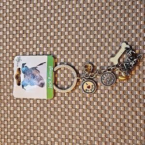 Jack Russell Terrier Charm Key Ring